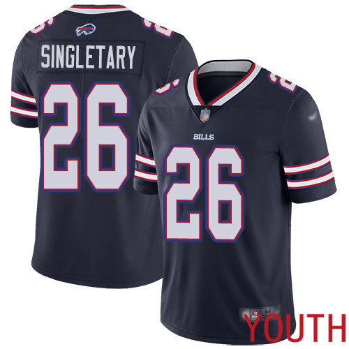 Youth Buffalo Bills #26 Devin Singletary Limited Navy Blue Inverted Legend NFL Jersey